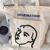 Xajzpa - 1Pc Women Canvas Shoulder Bag Alice In Wonderland Shopping Bags Students Book Cotton Cloth