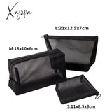 Xajzpa - 1Pcs Women’s Cosmetic Bag Travel Neceser Black Toiletry Kit Transparent Makeup Organizer