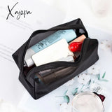 Xajzpa - 1Pcs Women’s Cosmetic Bag Travel Neceser Black Toiletry Kit Transparent Makeup Organizer