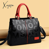 Xajzpa - 2 Layers Ladies Quality Leather Letter Shoulder Bags For Women Luxury Handbags Designer