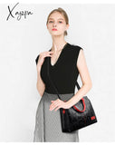 Xajzpa - 2 Layers Ladies Quality Leather Letter Shoulder Bags For Women Luxury Handbags Designer