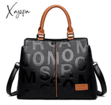 Xajzpa - 2 Layers Ladies Quality Leather Letter Shoulder Bags For Women Luxury Handbags Designer