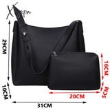 Xajzpa - 2 Sets Casual Tote Bags Pu Leather Shoulder For Women Fashion Female Travel Bag Designer