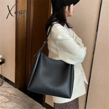 Xajzpa - 2 Sets Casual Tote Bags Pu Leather Shoulder For Women Fashion Female Travel Bag Designer