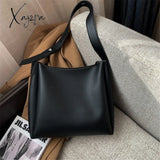 Xajzpa - 2 Sets Casual Tote Bags Pu Leather Shoulder For Women Fashion Female Travel Bag Designer