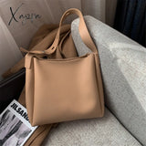 Xajzpa - 2 Sets Casual Tote Bags Pu Leather Shoulder For Women Fashion Female Travel Bag Designer