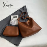 Xajzpa - 2 Sets Large Capacity Soft Pu Leather Shoulder Side Bags For Women Fashion Brand Casual