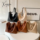 Xajzpa - 2 Sets Large Capacity Soft Pu Leather Shoulder Side Bags For Women Fashion Brand Casual