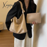 Xajzpa - 2 Sets Large Capacity Soft Pu Leather Shoulder Side Bags For Women Fashion Brand Casual