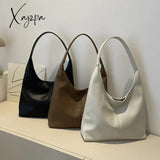 Xajzpa - 2 Sets Large Casual Totes Bag Soft Pu Leahter Shoulder Side Bags For Women Fashion Laides