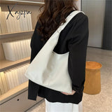 Xajzpa - 2 Sets Large Casual Totes Bag Soft Pu Leahter Shoulder Side Bags For Women Fashion Laides