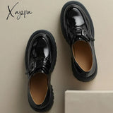 Xajzpa - 2023 Autumn Loafers Women Flats Walking Shoes Platform Casual Sandals New Brand Designer