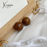 Xajzpa - 2023 Fashion Women Bag With Chain Wood Crossbody Summer Beach Shell Stone Pattern Pu