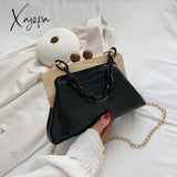 Xajzpa - 2023 Fashion Women Bag With Chain Wood Crossbody Summer Beach Shell Stone Pattern Pu