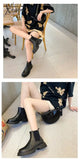 Xajzpa - 2023 New Fashion Boots Women Warm Winter 4Cm Heel For Woman Platform Black Basic Slip On