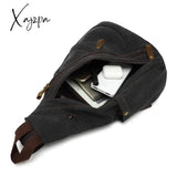 Xajzpa - 2023 New Men’s Canvas Chest Bag Large Capacity Leisure Single Shoulder Messenger Bag