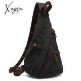 Xajzpa - 2023 New Men’s Canvas Chest Bag Large Capacity Leisure Single Shoulder Messenger Bag