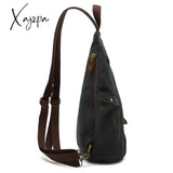 Xajzpa - 2023 New Men’s Canvas Chest Bag Large Capacity Leisure Single Shoulder Messenger Bag