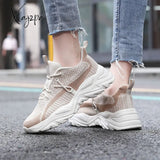 Xajzpa - 2023 New Sneakers Women Shoes Mesh Breathable Flat Anti-Slip Woman Outdoor Trainer Female