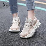 Xajzpa - 2023 New Sneakers Women Shoes Mesh Breathable Flat Anti-Slip Woman Outdoor Trainer Female