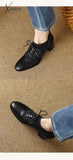 Xajzpa - 2023 New Spring Women Pumps Natural Leather Plus Size 22-26Cm Cowhide + Knitting + Pigskin