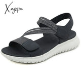 Xajzpa - 2023 New Summer Flat Sandal For Women Interlaced Elastic Band Soft Sole Casual Beach Shoe