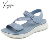 Xajzpa - 2023 New Summer Flat Sandal For Women Interlaced Elastic Band Soft Sole Casual Beach Shoe