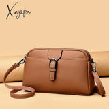 Xajzpa - 2023 New Summer Small One-Shoulder Pu Messenger Bag Women’s Round Mobile Phone Coin