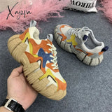 Xajzpa - 2023 Platform Mesh Sneakers Women Breathable Tennis Female Vulcanized Shoes Spring Chunky