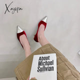Xajzpa - 2023 Spring New Brand Women Pumps Shoes Fashion Thin High Heel Shallow Pointed Toe Ladies