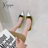 Xajzpa - 2023 Spring New Brand Women Pumps Shoes Fashion Thin High Heel Shallow Pointed Toe Ladies
