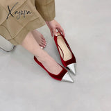 Xajzpa - 2023 Spring New Brand Women Pumps Shoes Fashion Thin High Heel Shallow Pointed Toe Ladies
