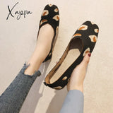 Xajzpa - 2023 Spring New Mesh Ballet Flats Women Square Toe Daily Loafers Breathable Driving Shoes