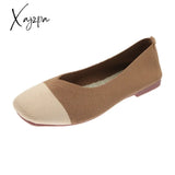 Xajzpa - 2023 Spring New Mesh Ballet Flats Women Square Toe Daily Loafers Breathable Driving Shoes