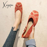 Xajzpa - 2023 Spring New Mesh Ballet Flats Women Square Toe Daily Loafers Breathable Driving Shoes