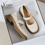 Xajzpa - 2023 Spring New Women’s Leather Shoes Casual Loafers Japanese Style Mary Jane Party And