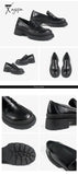 Xajzpa - 2023 Spring Women Loafers Chunky Genuine Leather Vintage Platform Shoes High Heels Ladies