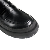 Xajzpa - 2023 Spring Women Loafers Chunky Genuine Leather Vintage Platform Shoes High Heels Ladies