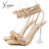 Xajzpa - 2023 Summer New Fashion Sexy Square Head Open-Toe Women’s Stiletto Sandals Large Size 43