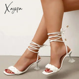 Xajzpa - 2023 Summer New Fashion Sexy Square Head Open-Toe Women’s Stiletto Sandals Large Size 43