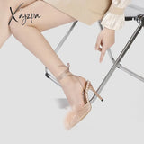 Xajzpa - 2023 Summer New Lace-Up Pointed Original Sexy Fashion Fur Versatile High Heel Sandals Women