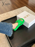 Xajzpa - 2023 Summer New Women Slippers Thick Bottom Non-Slip Outdoor Open Toe Beach Female Sandals