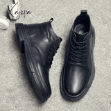 Xajzpa - 2023 Trends Spring And Autumn New Martin Boots Men’s High-Top British Wind Tools Leather