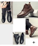 Xajzpa - 2023 Trends Spring And Autumn New Martin Boots Men’s High-Top British Wind Tools Leather