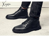 Xajzpa - 2023 Trends Spring And Autumn New Martin Boots Men’s High-Top British Wind Tools Leather