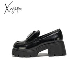 Xajzpa - 2023 Women’s Great Quality Black Summer Chunky Shoes Large Size Platform Loafers