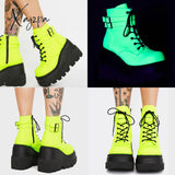 Xajzpa - 2024 Women Punk Gothic Motorcycle Boots Platform Chunky High Heels Ankle Boot Winter