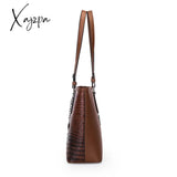 Xajzpa - 3Pcs Crocodile Embossed Bag Set Large Capacity Handbag & Crossbody Coin Purse Women Bags