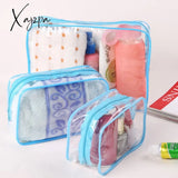 Xajzpa - 3Pcs Pvc Travel Transparent Cases Clothes Toiletries Storage Bag Box Luggage Towel