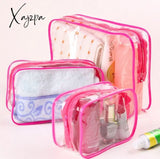 Xajzpa - 3Pcs Pvc Travel Transparent Cases Clothes Toiletries Storage Bag Box Luggage Towel